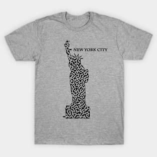 Statue of Liberty Shaped Maze & Labyrinth T-Shirt